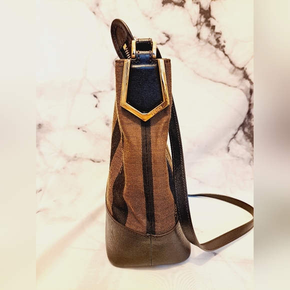 EUC Authentic Fendi Pequin Stripe Crossbody - Picture 8 of 16